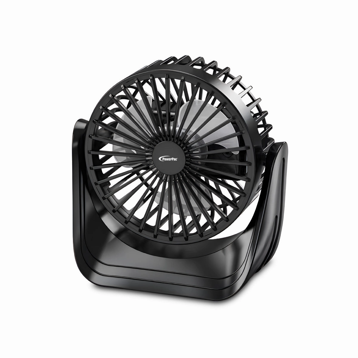 4" Table Fan  USB, Rechargeable, Portable Wireless, 360 Vertical Adjustable Tilt, Durable, Compact, 3-Speed, black, PPUF223 usb desk fans for office or dorm use