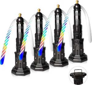 4pack Food Fan for Indoor Meals,Portable Fan for Restaurant,Party,Picnic,Outdoor Dinner(Black) Fan with safety blade design