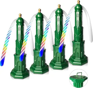 4pack Food Fan for indoor Meals,Portable Fan For Restaurant,Party,Picnic,Outdoor Dinner(Green) Fan with safety blade design