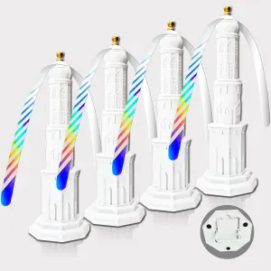 4pack Food Fan for indoor Meals,Portable Food Spinning Fan For Restaurant,Party,Picnic,Outdoor Dinner(White) Fan with safety blade design