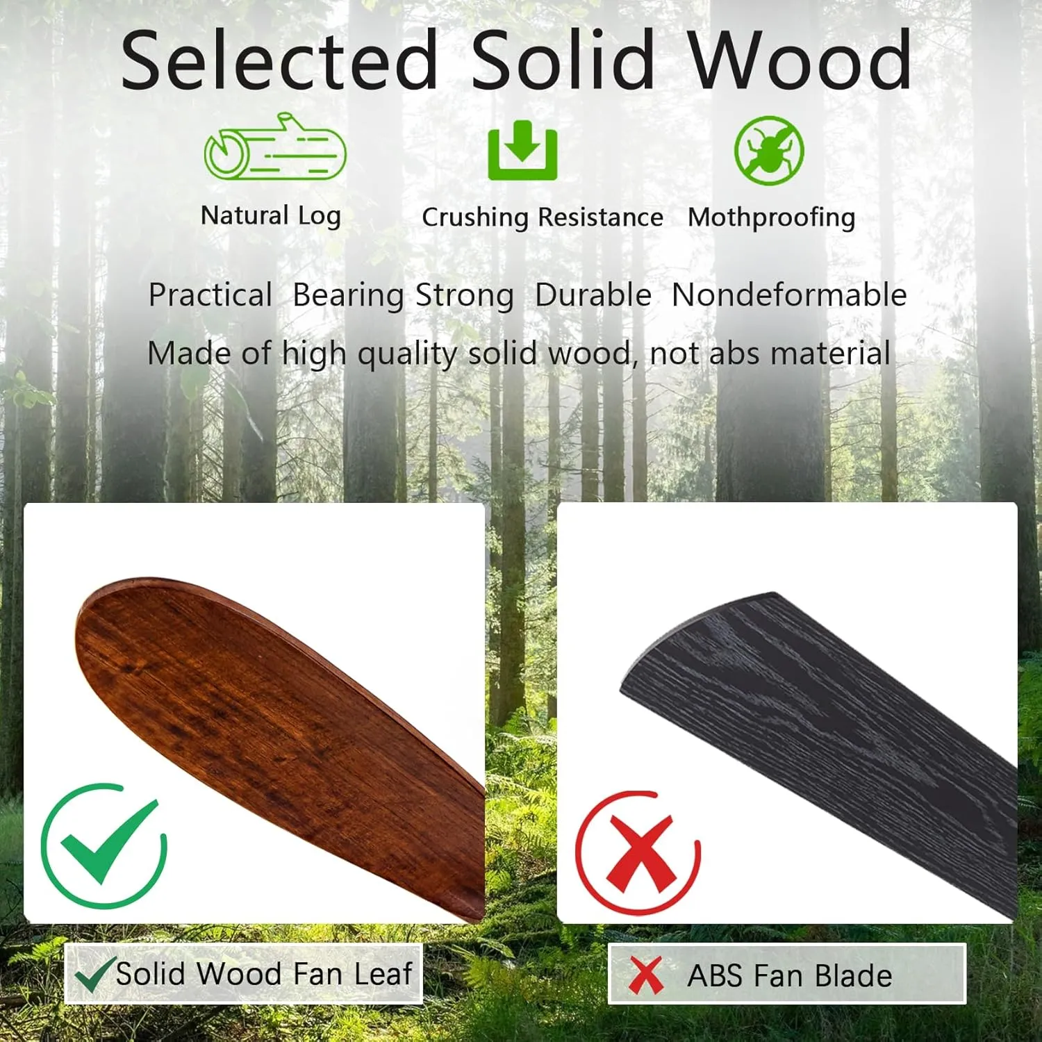 52 Ceiling Fan with Light with 6 Speed Remote/APP Control, Solid Wood Fan Blade, 3CCT Dimmable LED, Silent, Recessed Ceiling Fan for Bedroom, Hallway