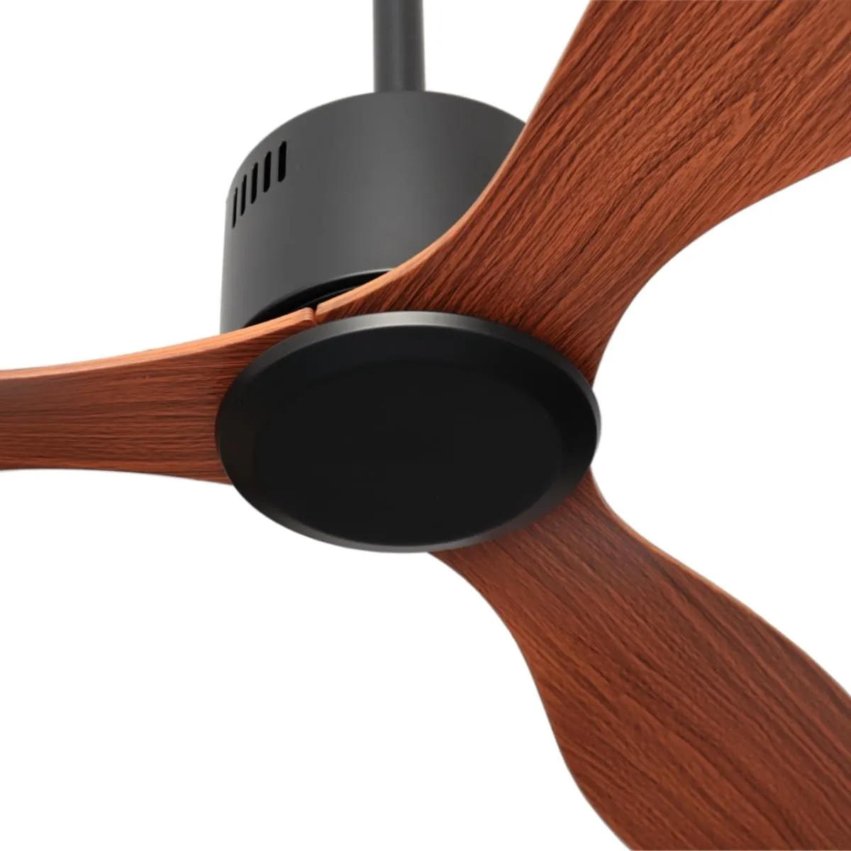 52-inch Ceiling Fan No Light with Remote 3 Blades Reversible DC Motor for Living Room Bedroom Dining Room, Modern, Brown