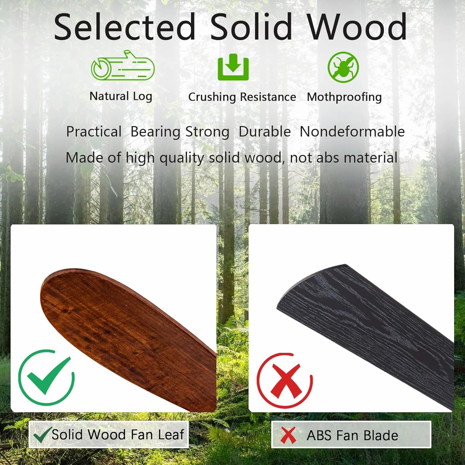 52 Ceiling Fan with Light with 6 Speed Remote/APP Control, Solid Wood Fan Blade, 3CCT Dimmable LED, Silent, Recessed Ceiling Fan for Bedroom, Hallway