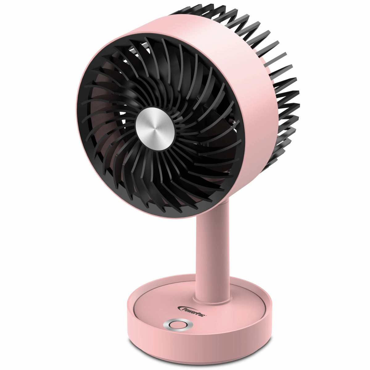 5" USB Portable Wireless Rechargeable Fan with LED PPUF230 Pink