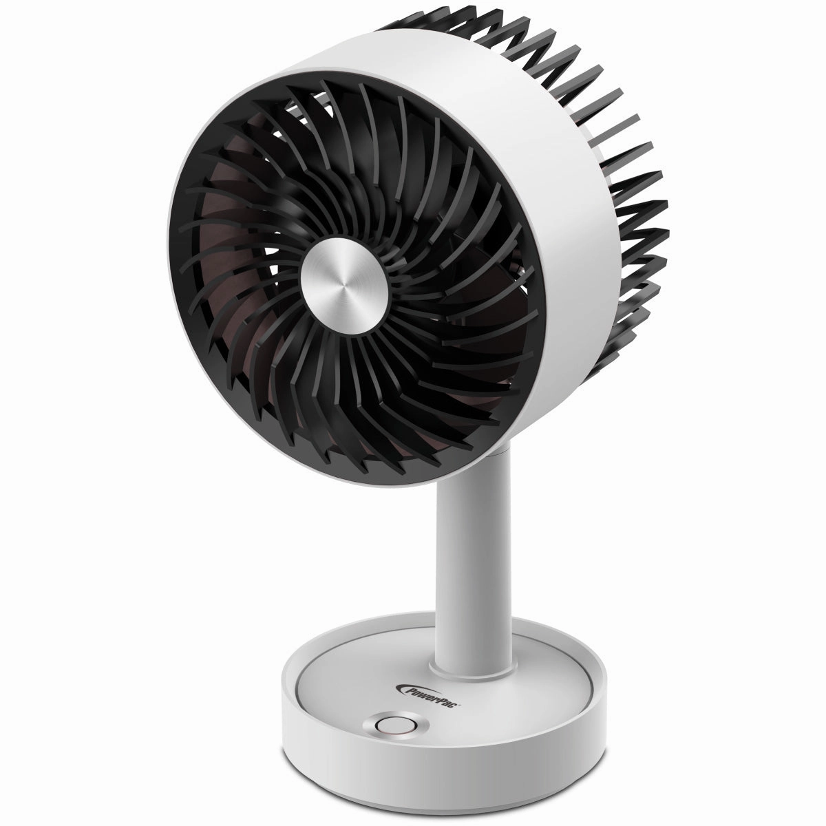 5" USB Portable Wireless Rechargeable Fan with LED PPUF230 White