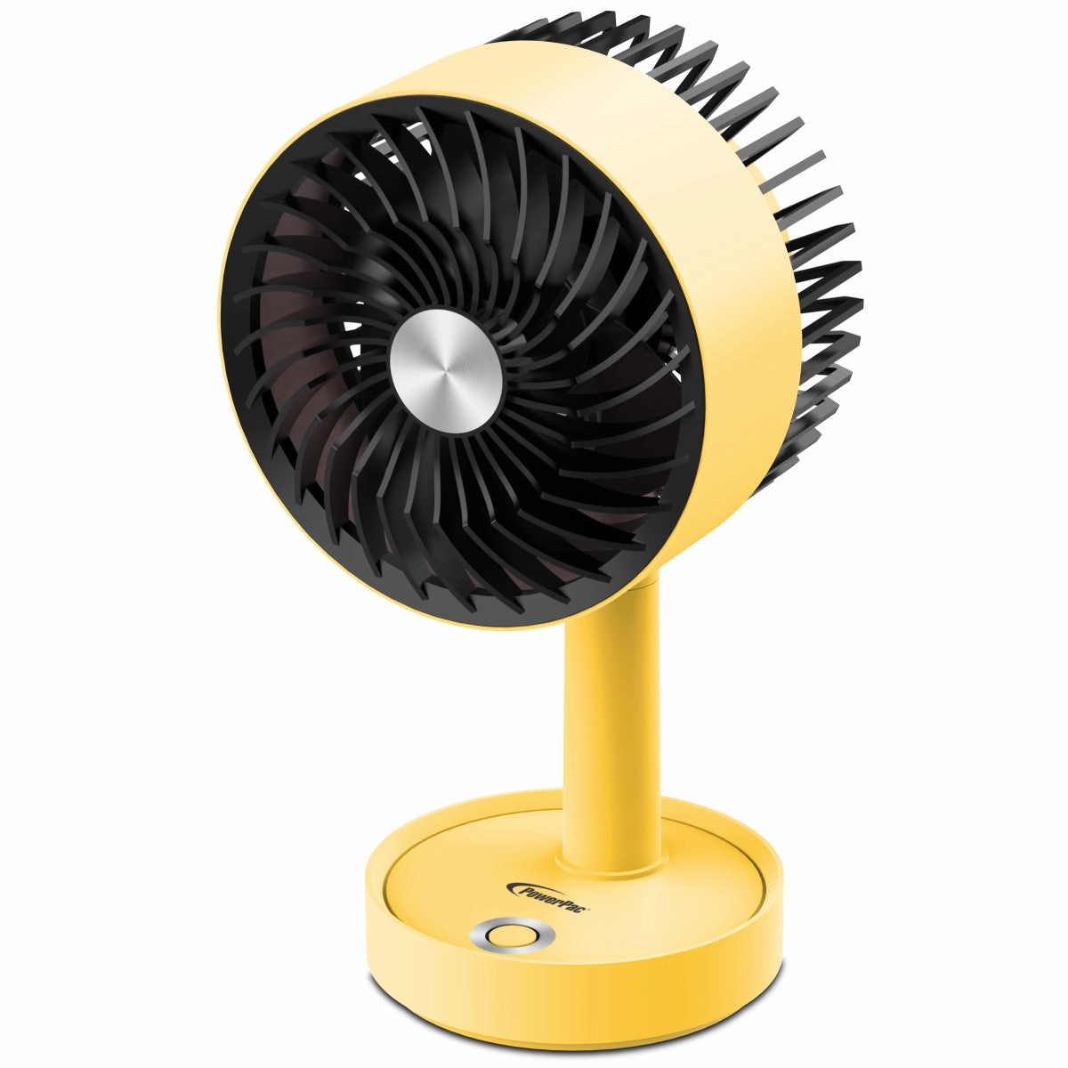 5" USB Portable Wireless Rechargeable Fan with LED PPUF230 Yellow