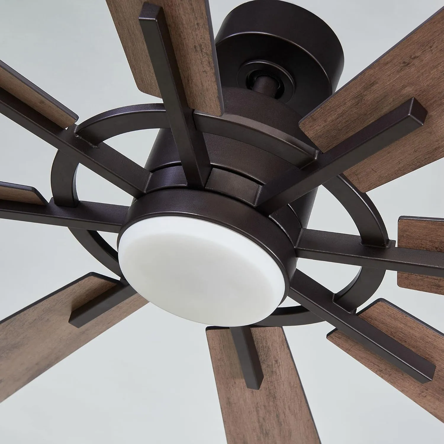 60 inch Ceiling Fans with Lights and Remote, Black Farmhouse Chandelier Fan, 8 Blades, Quiet DC Motor, Indoor/Outdoor ETL Large Ceiling Fan for Kitchen Living Room Garage, 3 CCT, 6 Speed, Timer