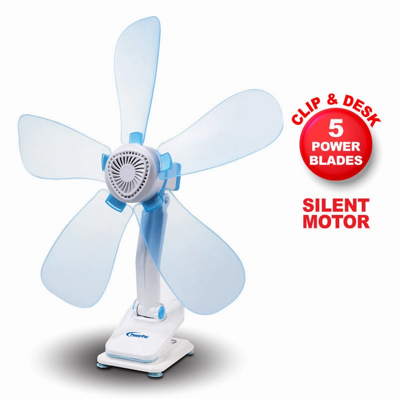6" Electric Clip Fan  5 Blades, Wide Rotation, Adjustable Angle, Portable, Energy Efficient, Energy Efficient, PPC603