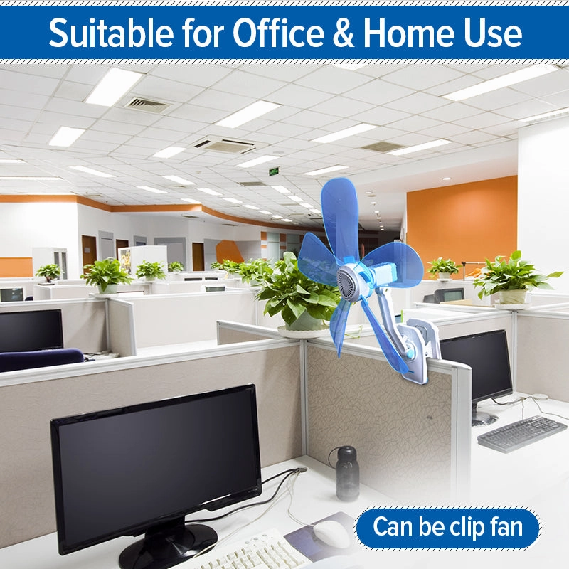 6" Electric Clip Fan  5 Blades, Wide Rotation, Adjustable Angle, Portable, Energy Efficient, Energy Efficient, PPC603