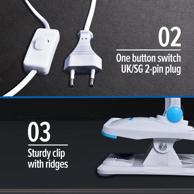6" Electric Clip Fan  5 Blades, Wide Rotation, Adjustable Angle, Portable, Energy Efficient, Energy Efficient, PPC603