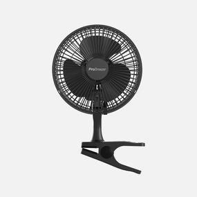 6" Mini Clip Fan - Ultra Quiet & High Power - Black compact desk fans for workspace comfort