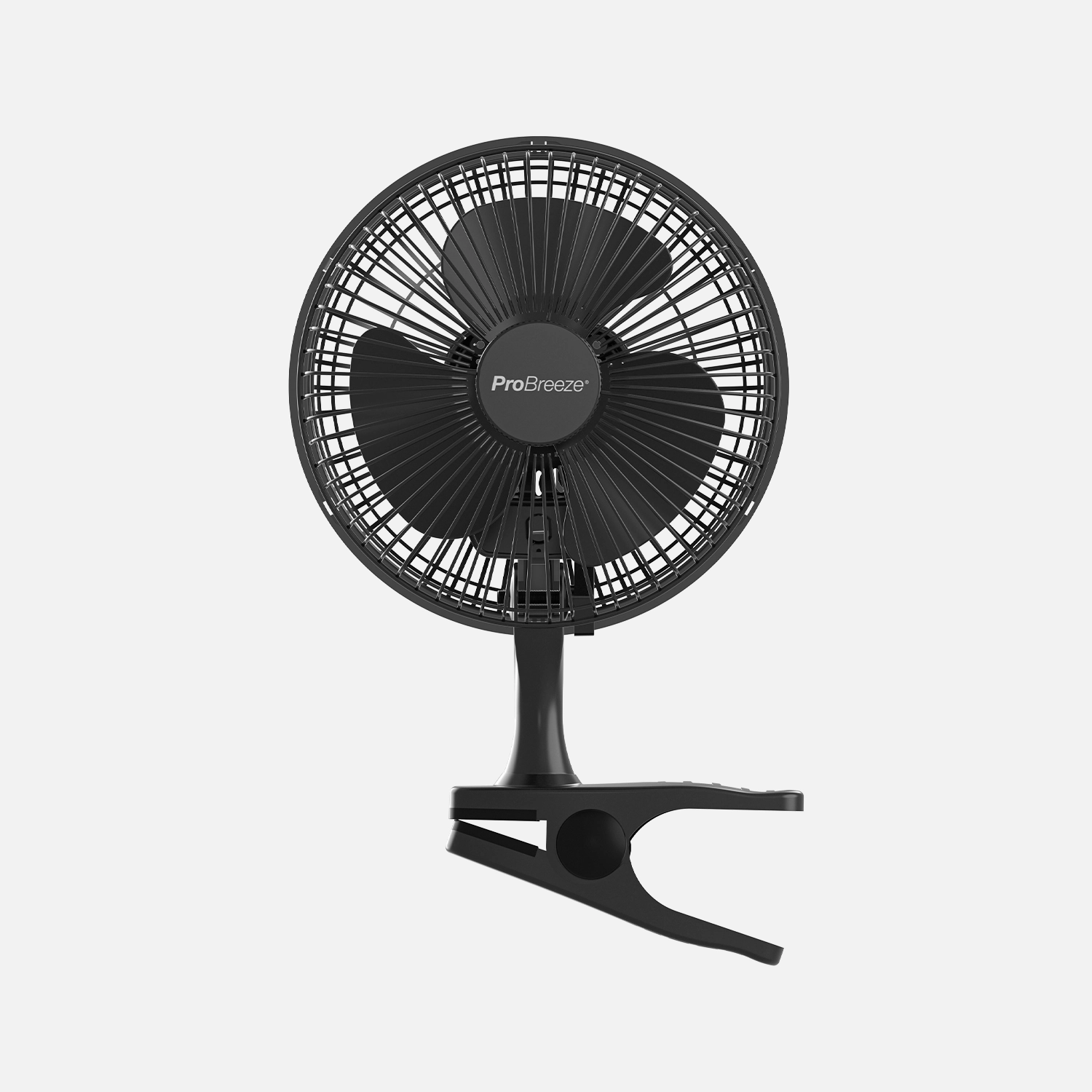 6" Mini Clip Fan - Ultra Quiet & High Power - Black compact desk fans for workspace comfort