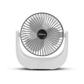 6" Table Fan  USB, Rechargeable, Portable Wireless, 120 Adjustable Tilt, Strong Airflow, Compact, 3-Speed, white, PPUF225 usb desk fans for office or dorm use