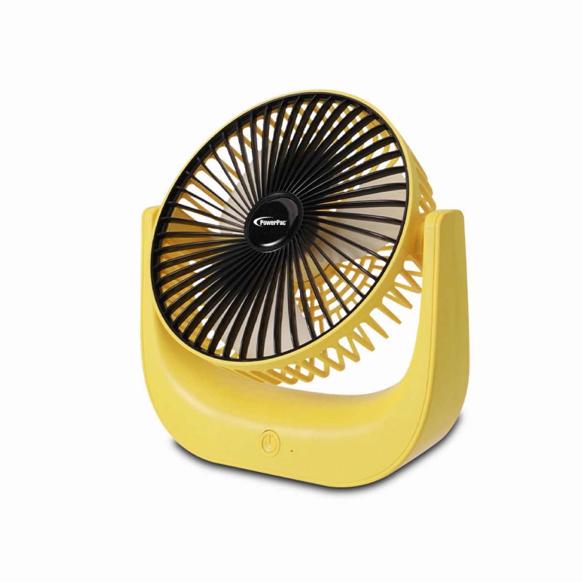 6" Table Fan  USB, Rechargeable, Portable Wireless, 120 Adjustable Tilt, Strong Airflow, Compact, 3-Speed, yellow, PPUF225