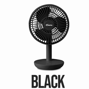 6" USB Foldable Portable Wireless Rechargeable Fan  4 Speed, Foldable Stand Fan, 2200 mAh Battery, PPUF227 Black usb desk fans for office or dorm use