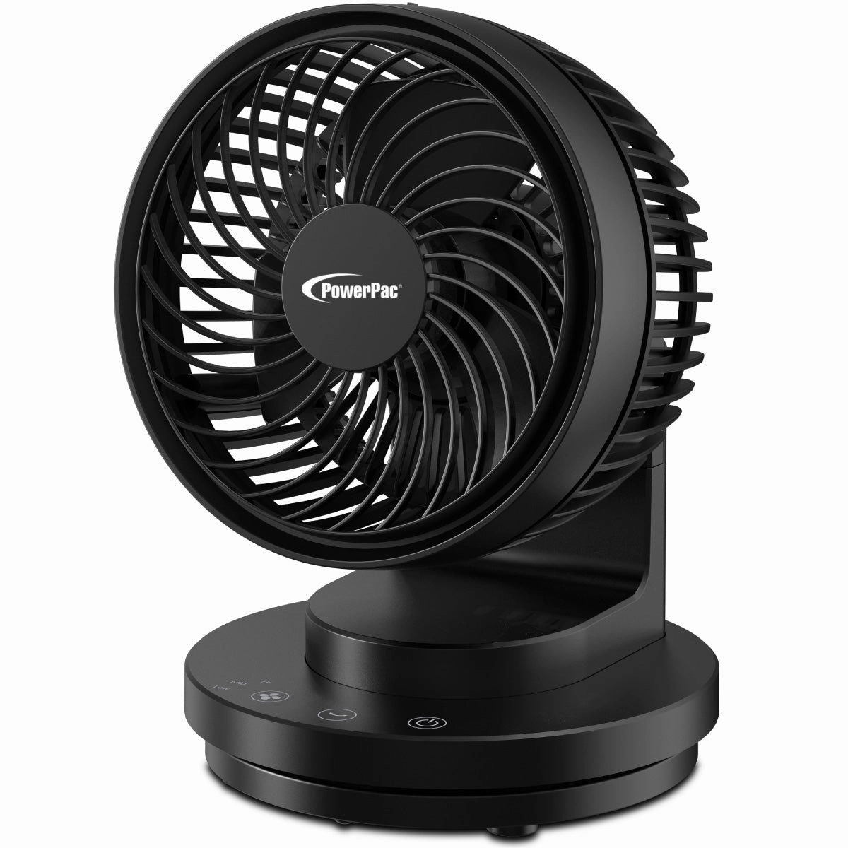 6" USB Portable Desk Fan  Air Circulator, 3 Speeds, Oscillation, 90-degree Tilt Adjustable, PPUF237 Black