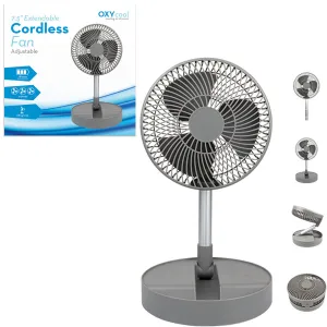 7.8" Cordless Desk Fan - Portable Rechargeable Battery Operated Quiet Office Home Cooling Air Circulator quiet usb desktop fan with modern design