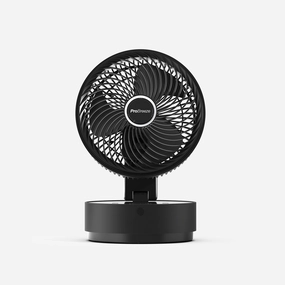 8" Turbo Desk Fan with 24 Speeds, 4 Operating Modes and 12 Hour Timer - Black compact desk fans for workspace comfort