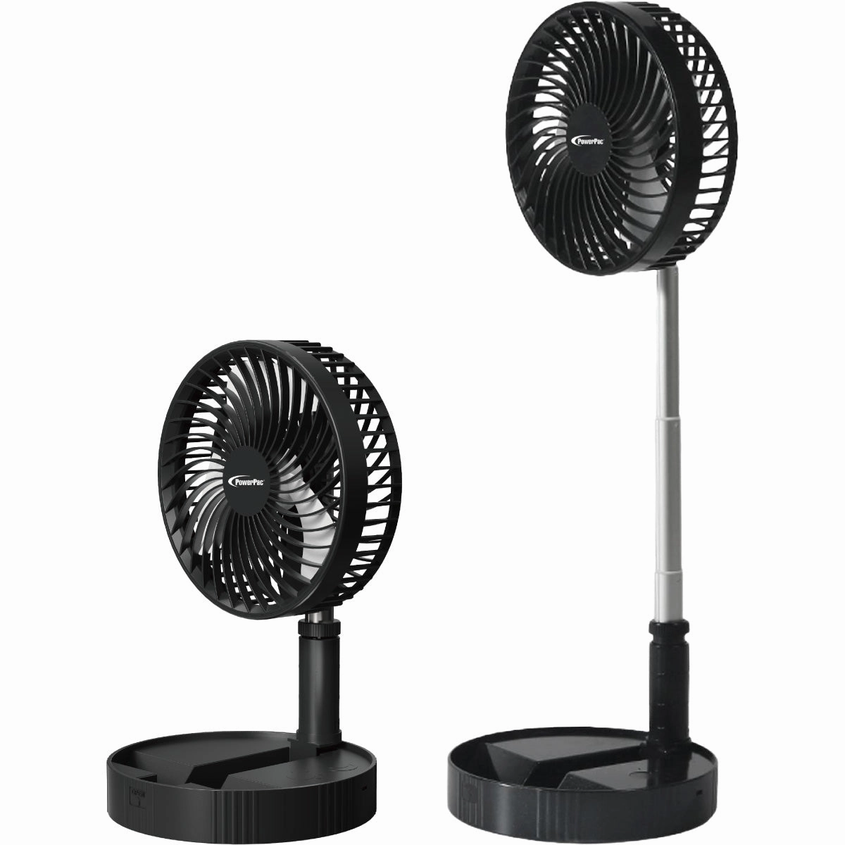 8" USB Foldable Portable Wireless Rechargeable Fan  4 Speed, Foldable Stand Fan, Adjustable height, 2200 mAh Battery, PPUF234