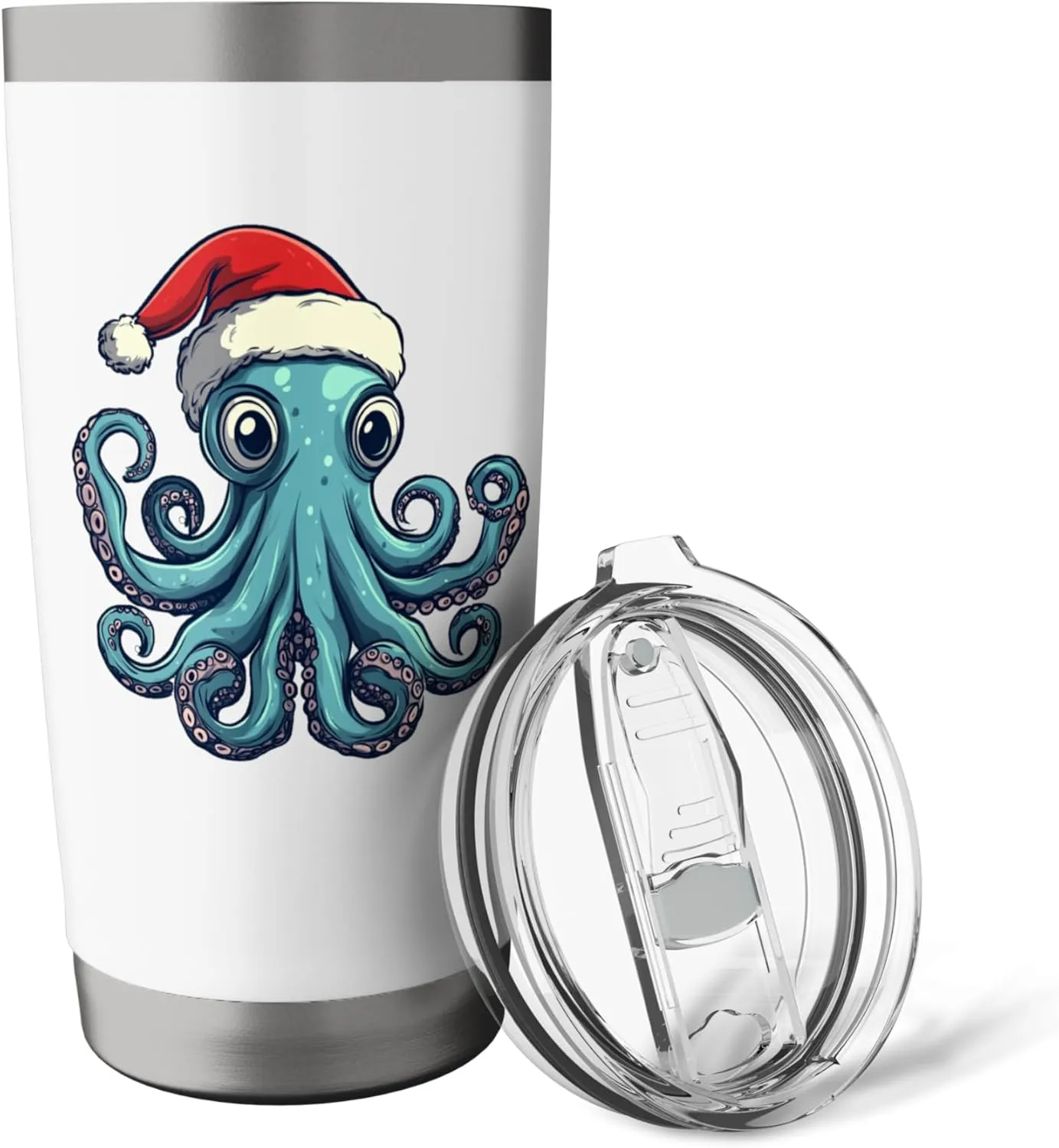 A Christmas Octopus Full of Holiday Spirit for Octopuses Fan Stainless Steel Insulated Tumbler