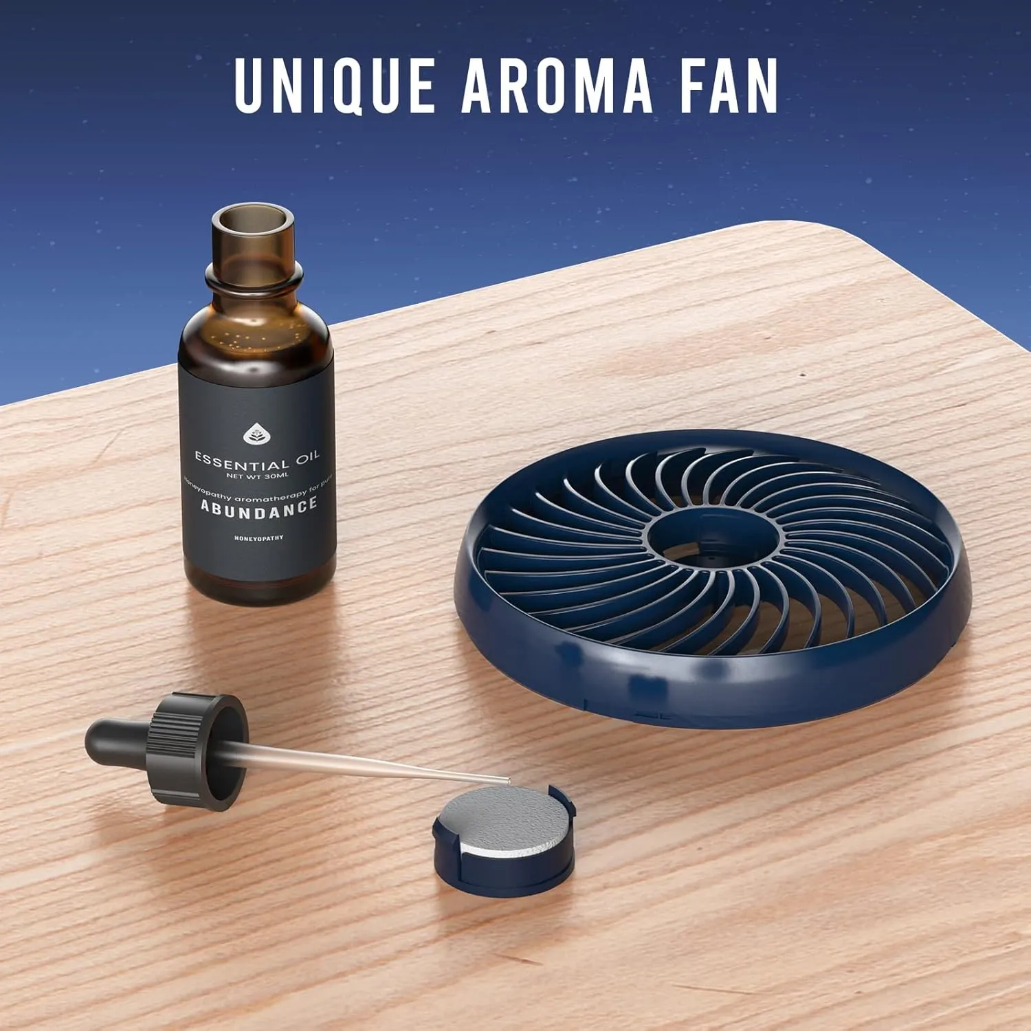 AA Battery Operated Clip-On Fan with Aroma, 4 Speeds, 5-inch Small Personal Fans for Baby Stroller, USB Powered, Quiet, 360 Rotation for Desk/Dorm/Camp/Golf Cart, Portable Home/Office/Bed Use