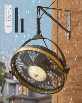 addlon Wall Mount Fan with Light, 20 inch Waterproof Plug Outdoor Ceiling Fan with Remote&APP Control, 360 Adjustable Tilt, 6 Speeds, Dimmable, Reversible, Hook Mount for Patio, Toolroom, Farmhouse App-controlled remote fan for convenience