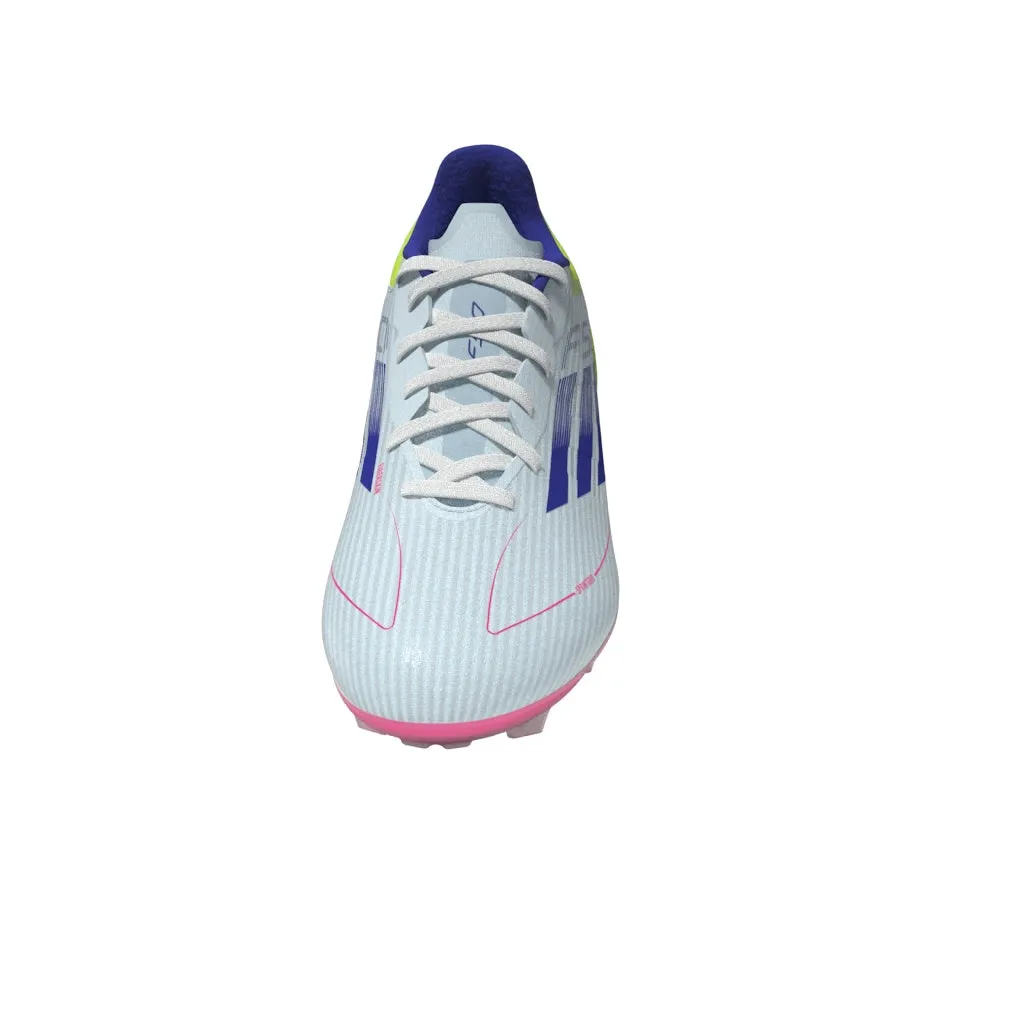 adidas F50 League Firm Ground Soccer Shoes- White/Blue/Tesoye