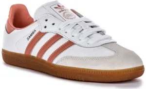 Adidas Samba OG In White Pink For Women Shoes Adidas