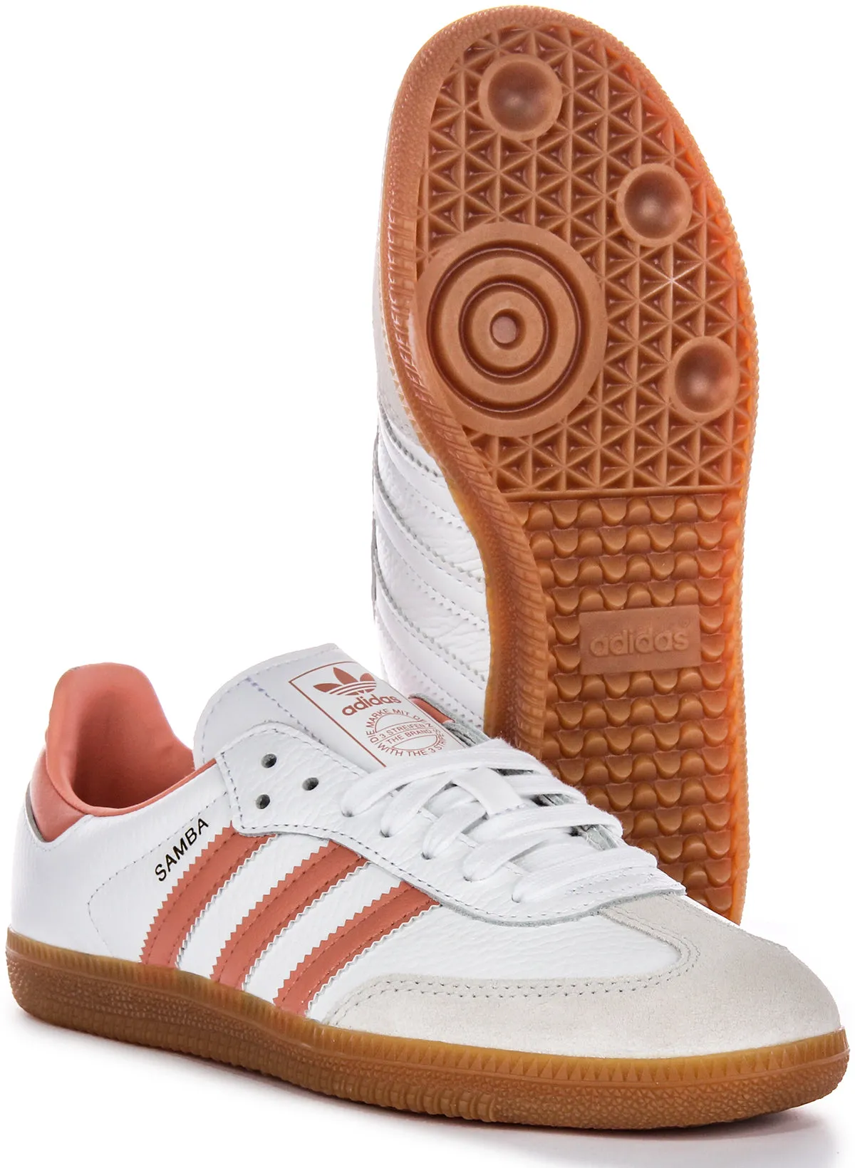 Adidas Samba OG In White Pink For Women Shoes Adidas