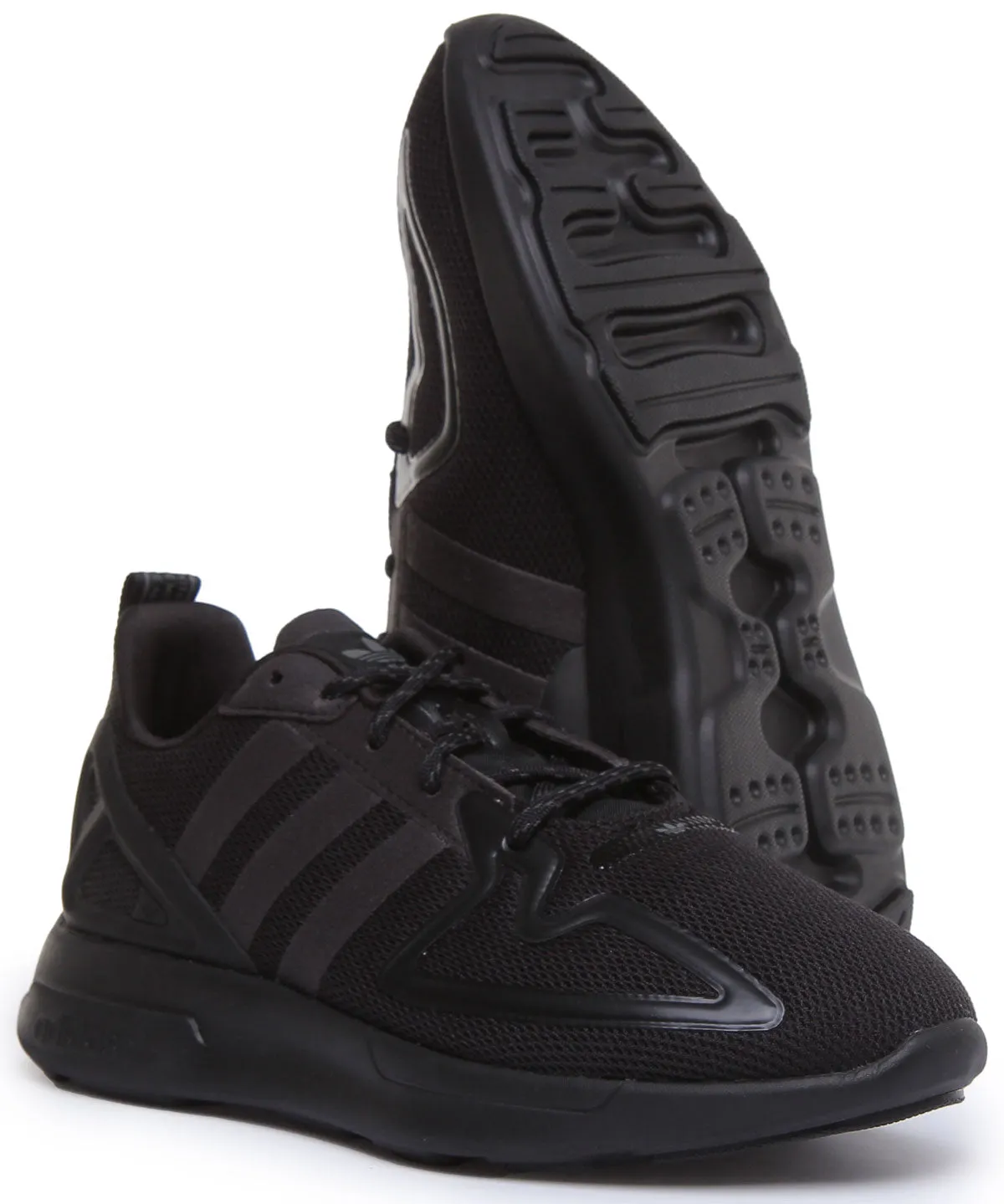 Adidas Zx 2K Flux J In Black For Youth Shoes Adidas