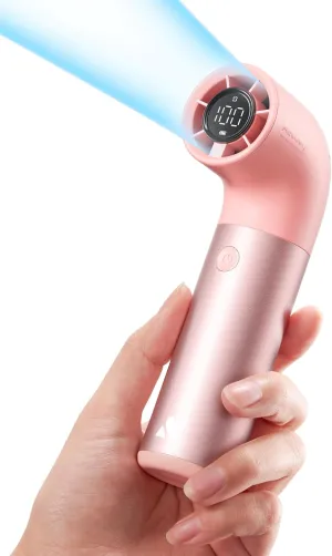 Aecooly Portable Handheld Fan, Powerful Turbo Mini Fan, 19000 RPM High Speed Aero Pro, 15H Max Cooling Time, 6 Speeds Aluminum Case, Pocket Rechargeable Personal Small Travel GIfts for Women Men -Pink Mini handheld fan for personal cooling