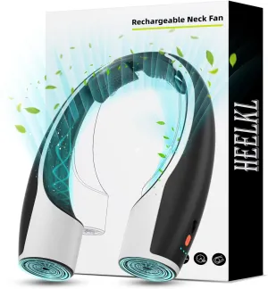 AI Neck Fan, 4 Speeds Adjustable Portable Personal Fan Rechargeable, 4000 mAh Battery Faster Cooling Wearable Fan, Ultra Quiet for Home, Office, Travel, Outdoor - Black Neck fan for hands-free comfort
