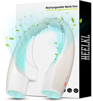 AI Neck Fan, 4 Speeds Adjustable Portable Personal Fan Rechargeable, 4000 mAh Battery Faster Cooling Wearable Fan, Ultra Quiet for Home, Office, Travel, Outdoor - Champagne Neck fan for hands-free comfort