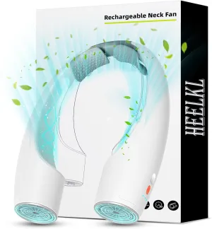 AI Neck Fan, 4 Speeds Adjustable Portable Personal Fan Rechargeable, 4000 mAh Battery Faster Cooling Wearable Fan, Ultra Quiet for Home, Office, Travel, Outdoor Neck fan for hands-free comfort