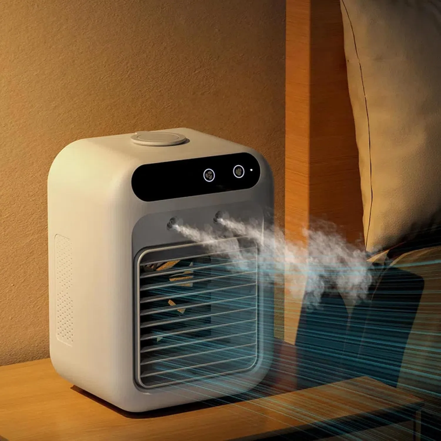 Air Cooler Usb Small Electric Fan Mini Air Conditioner Fan Desktop Silent Spray