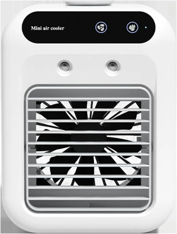 Air Cooler Usb Small Electric Fan Mini Air Conditioner Fan Desktop Silent Spray Desktop fan with humidification feature