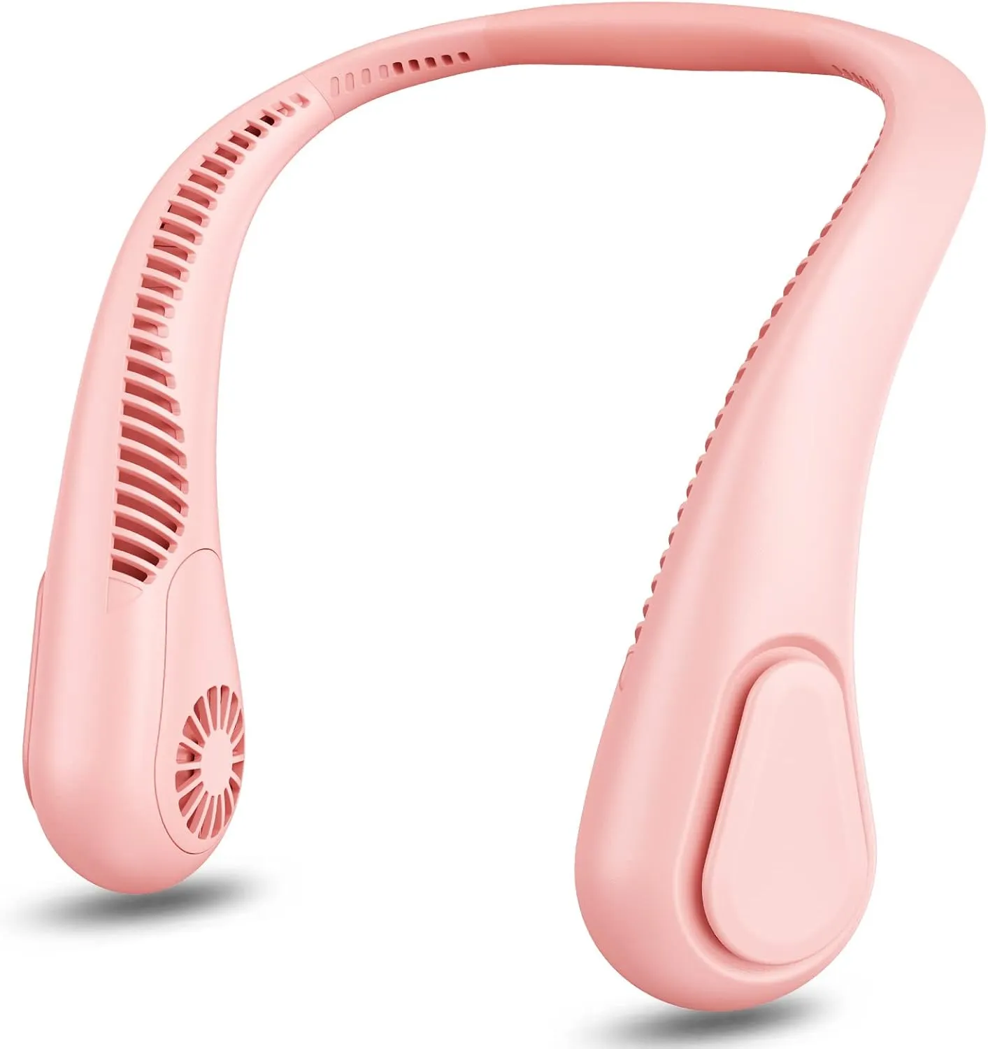 AMACOOL Bladeless Neck Fan Portable Personal Fan 5000mAh Rechargeable Battery Operated Wearable Fan for Women Men Outdoor Sport Travel Patio Garden Work Home Kitchen (Pink) Neck fan for hands-free comfort