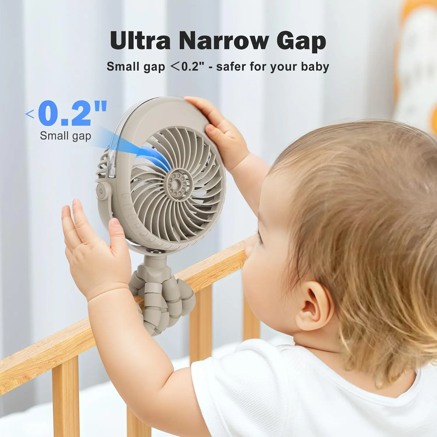 AMACOOL Portable Misting Stroller Fan, Rechargeable Mister Fan with Water Spray, 270Pivoting, Flexible Tripod Clip on Mist Cooling Fans for Disney Travel Beach Outdoor Car Seat Treadmill Golf Cart