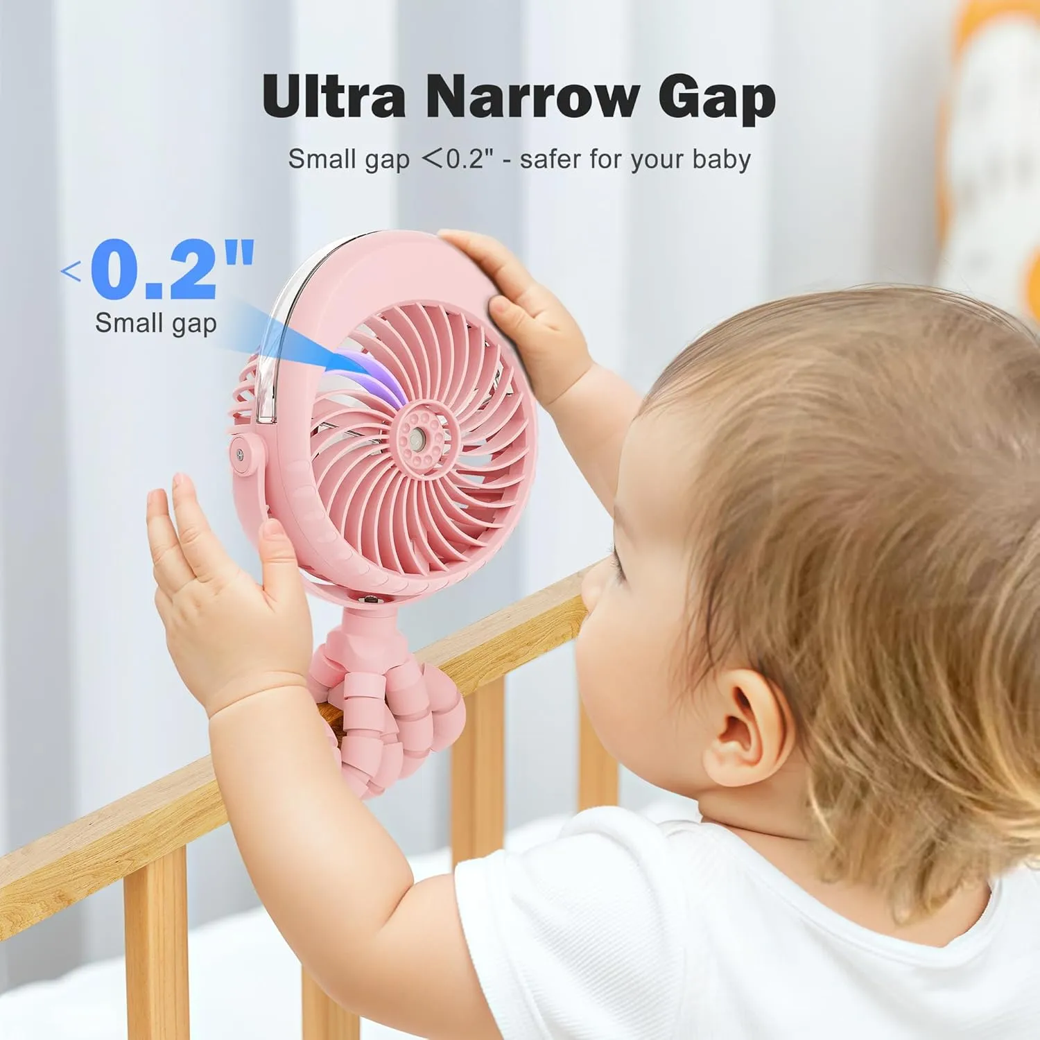 AMACOOL Portable Misting Stroller Fan, Rechargeable Mister Fan with Water Spray, 270Pivoting, Flexible Tripod Clip on Mist Cooling Fans for Disney Travel Beach Outdoor Car Seat Treadmill Golf Cart