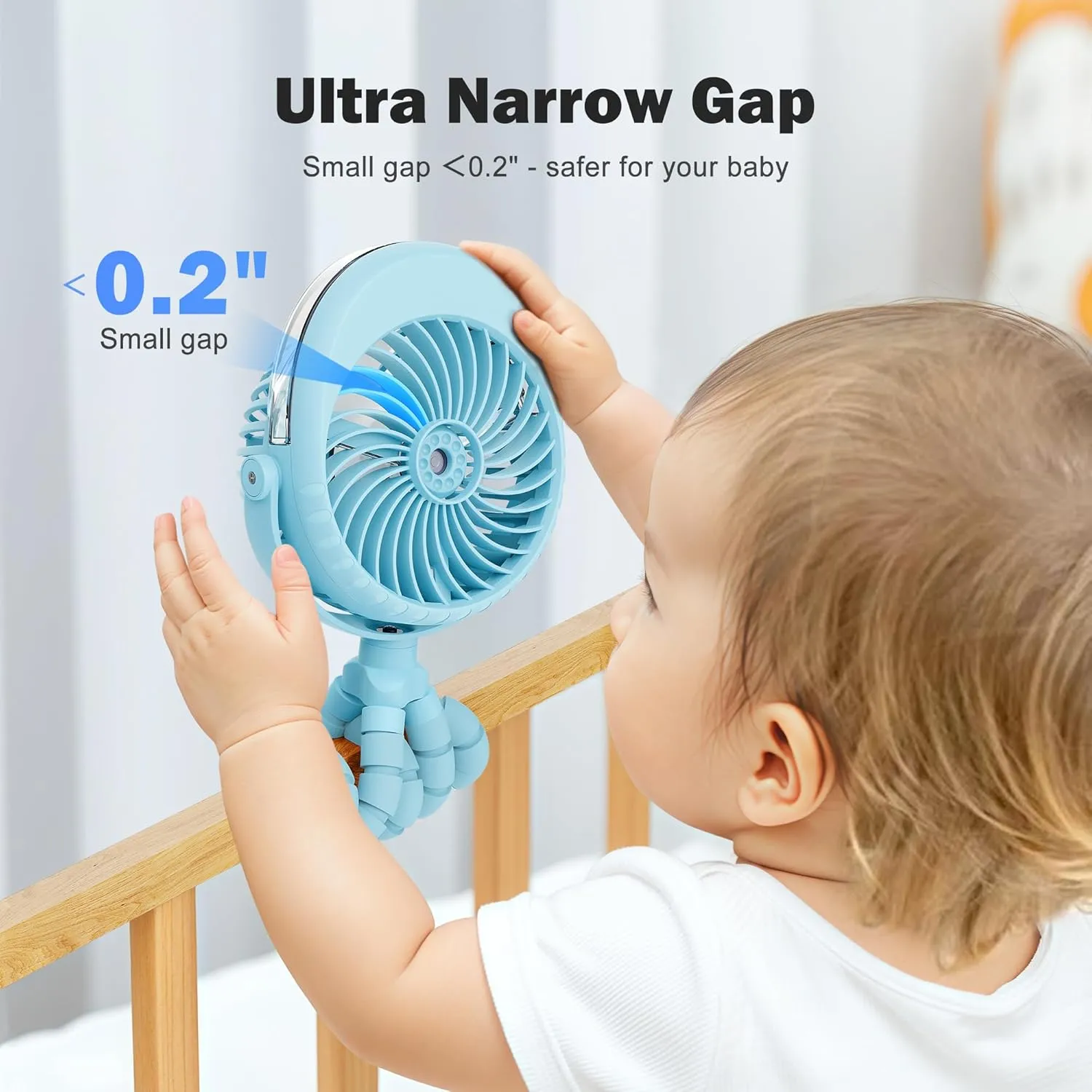AMACOOL Portable Misting Stroller Fan, Rechargeable Mister Fan with Water Spray, 270Pivoting, Flexible Tripod Clip on Mist Cooling Fans for Disney Travel Beach Outdoor Car Seat Treadmill Golf Cart