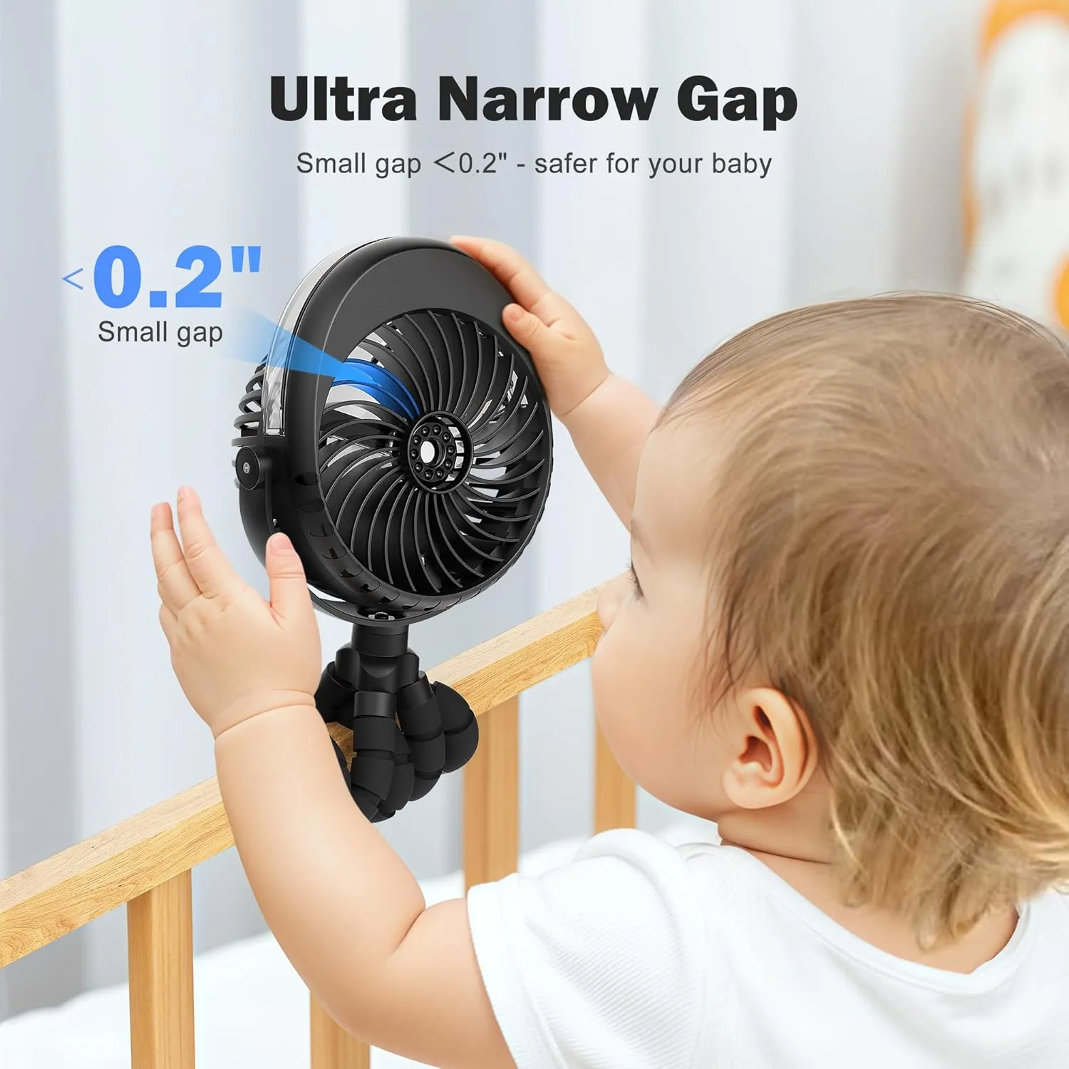 AMACOOL Portable Misting Stroller Fan, Rechargeable Mister Fan with Water Spray, 270Pivoting, Flexible Tripod Clip on Mist Cooling Fans for Disney Travel Beach Outdoor Car Seat Treadmill Golf Cart
