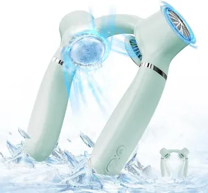 AMLINK Neck Air Conditioner Fan, Portable Neck Fan with Refrigerating Chip, 360 Around Cooling Neck Fan, 4000mAh Rechargeable Personal Hands Free Fan 3-Speed Low Noise for Home/Outdoor Neck fan for hands-free comfort