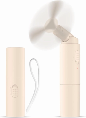 Andwing Handheld Mini Fan USB Rechargeable Portable Fan (Beige) Mini handheld fan for personal cooling