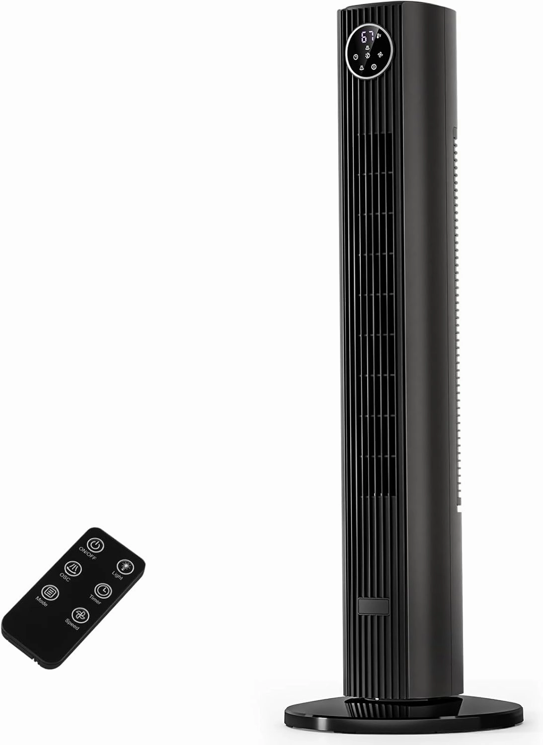 Antarctic Star Tower Fan Portable Floor Fans 85Oscillating Fan Quiet Cooling 12H Timer Remote Control Standing Bladeless Electric 3 Wind Speeds 4 Modes Bedroom Office,35 inch, Grey Small bladeless fan for quiet cooling