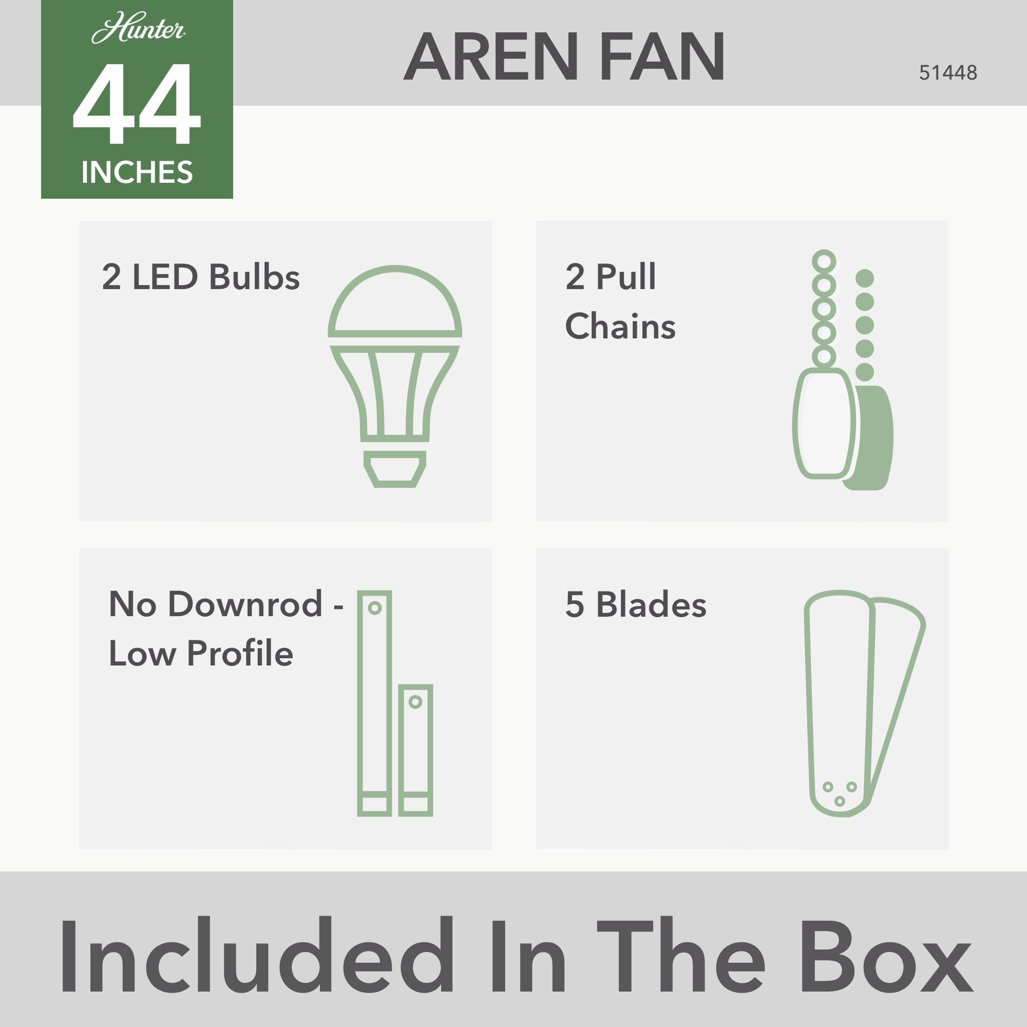 Aren 44"Ceiling Fan Fresh White
