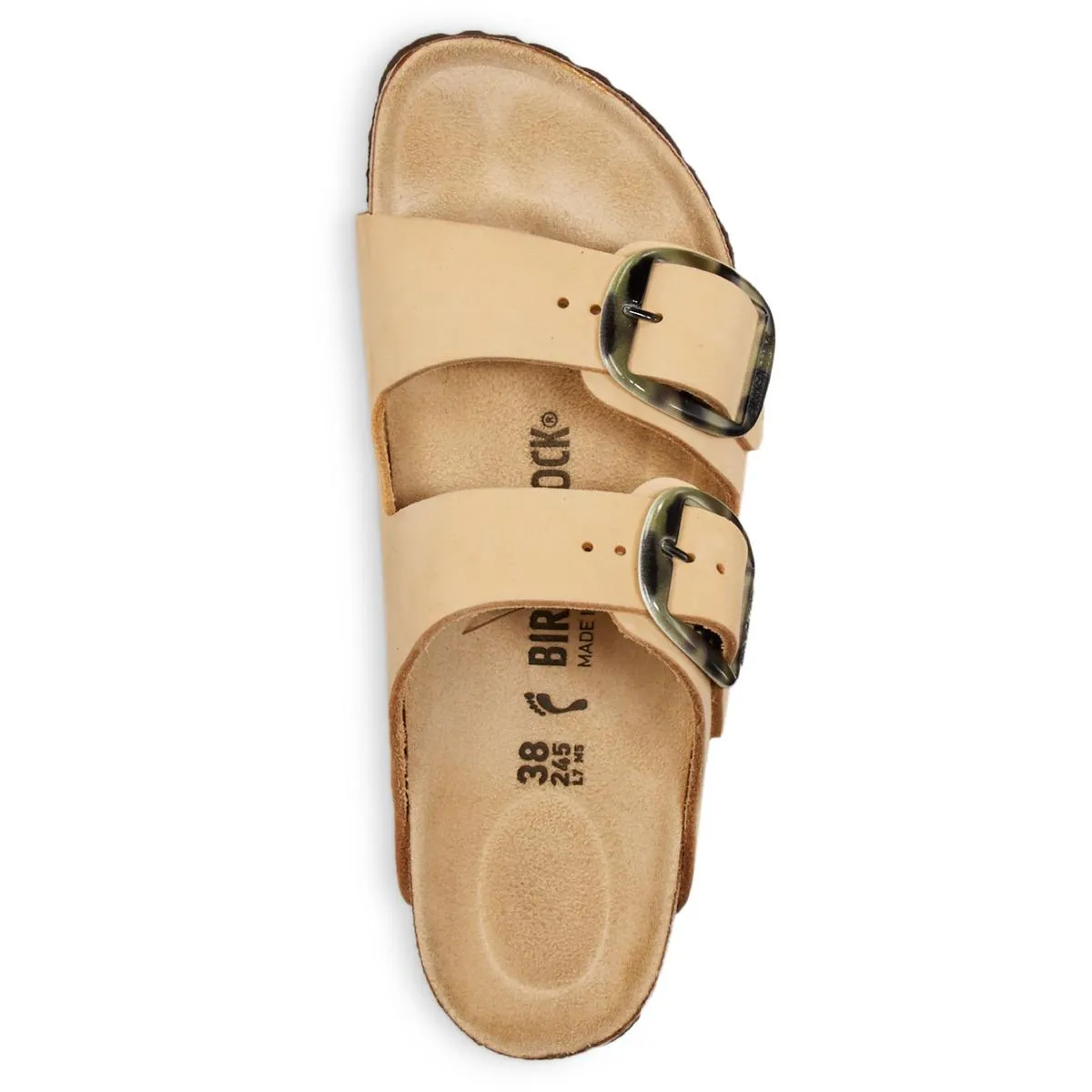 Arizona Big Buckle Womens Nubuck Slip On Slide Sandals