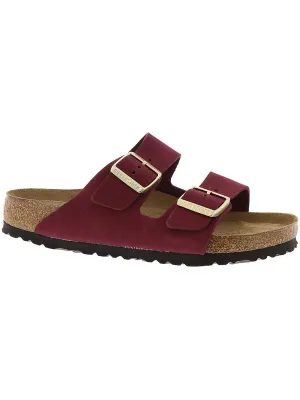 Arizona BS Womens Leather Buckle Footbed Sandals