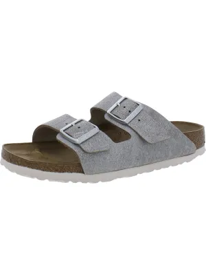 Arizona BS Womens Suede Metallic Slide Sandals