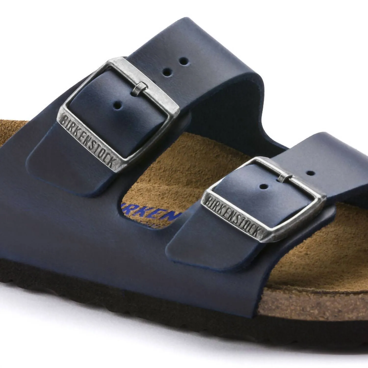 Arizona Oiled Leather Flats In Blue