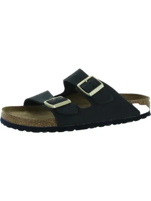 Arizona Womens Leather Buckle Slip-On Shoes